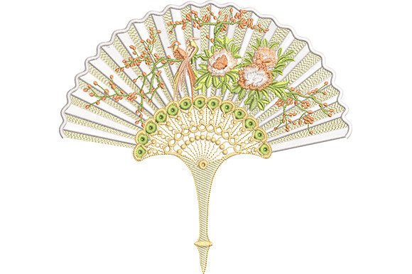 Beautiful Antique Hand Fan Embroidery Design Review