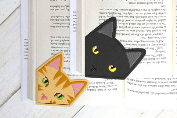 Review: Realistic Cat Face Corner Bookmark ITH
